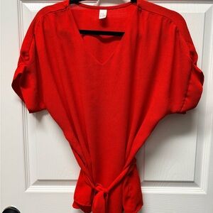 Elegant Red Women's Top